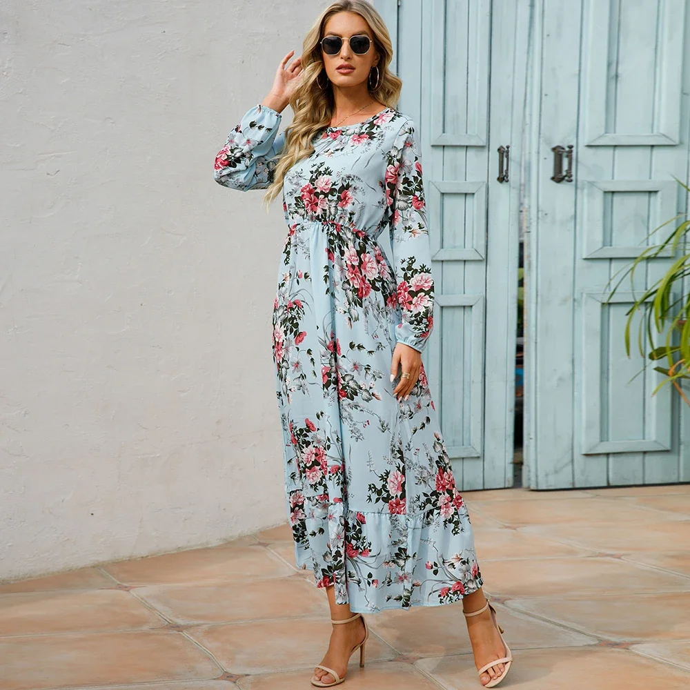 2023 sping summer bohemian women maxi dress casual long sleeve high waist beach woman chiffon dresses floral vestidoes mujer new 2023 sping summer bohemian women maxi dress casual long sleeve high waist beach woman chiffon dresses floral vestidoes mujer new